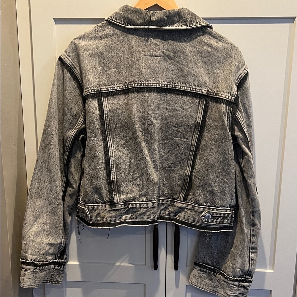 Zara Two-Tone Denim Jacket and Skirt Set - Picture 7 of 10